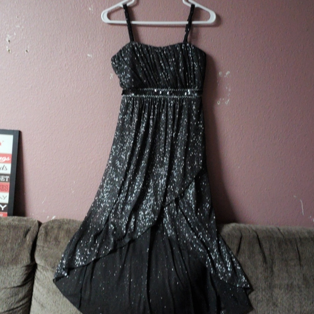 Black glittery party dress